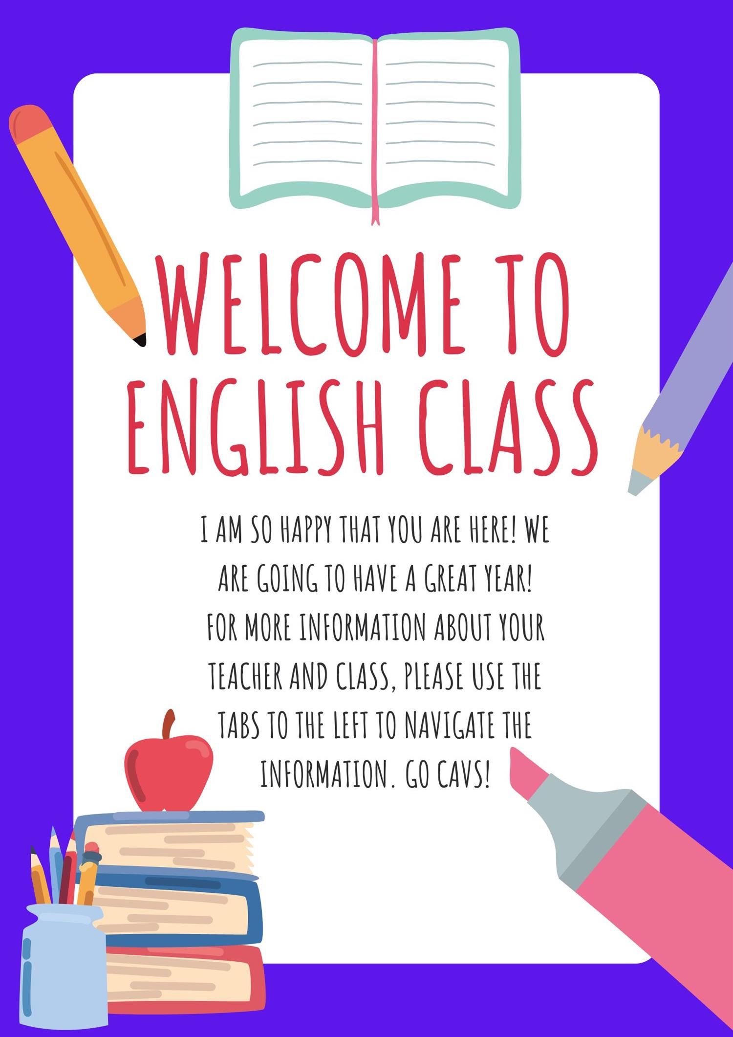 welcome to english